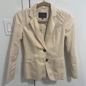 Cream cotton/linen blazer